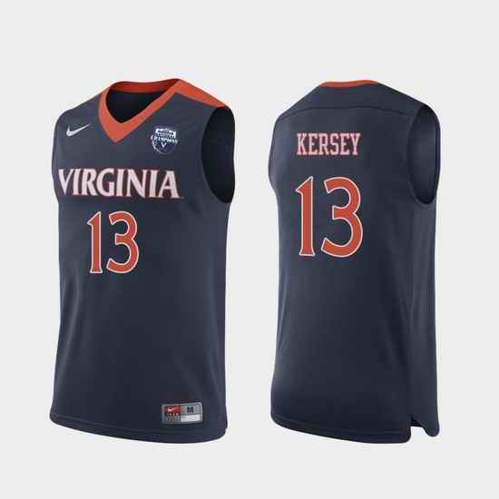 Men Virginia Cavaliers Grant Kersey Navy 2019 Men  Basketball Champions Jersey
